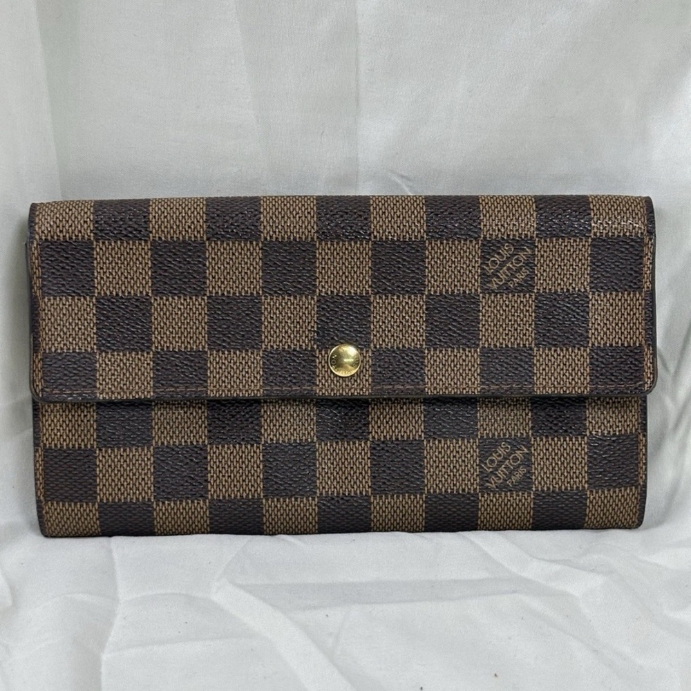Louis Vuitton Damier Portefeuille Ebene Long Wallet